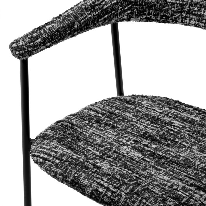 Dining Chair Julio bouclé sonata black set of 2