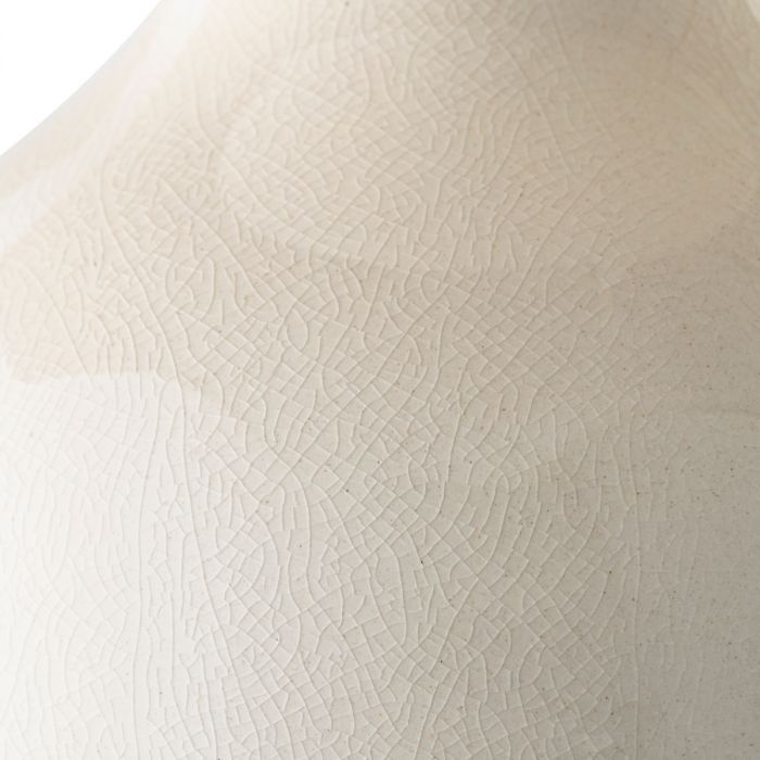 Table Lamp Mabel crackled white ceramic incl shade