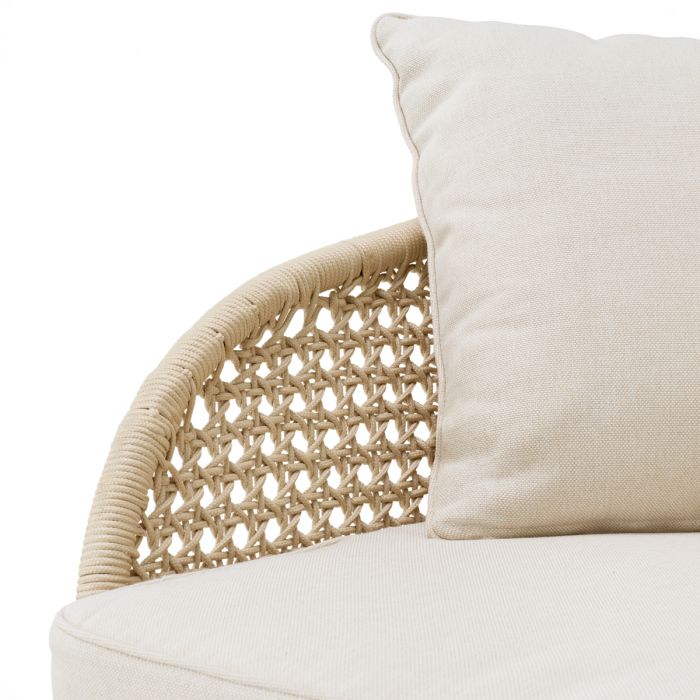 Outdoor Sofa Trinity cream weave viola sand