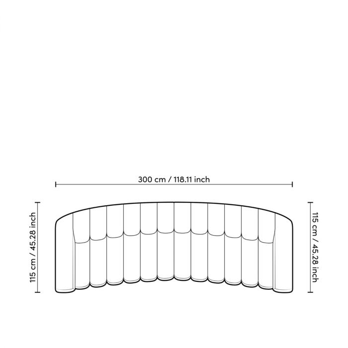 Sofa Kelly L bouclé cream