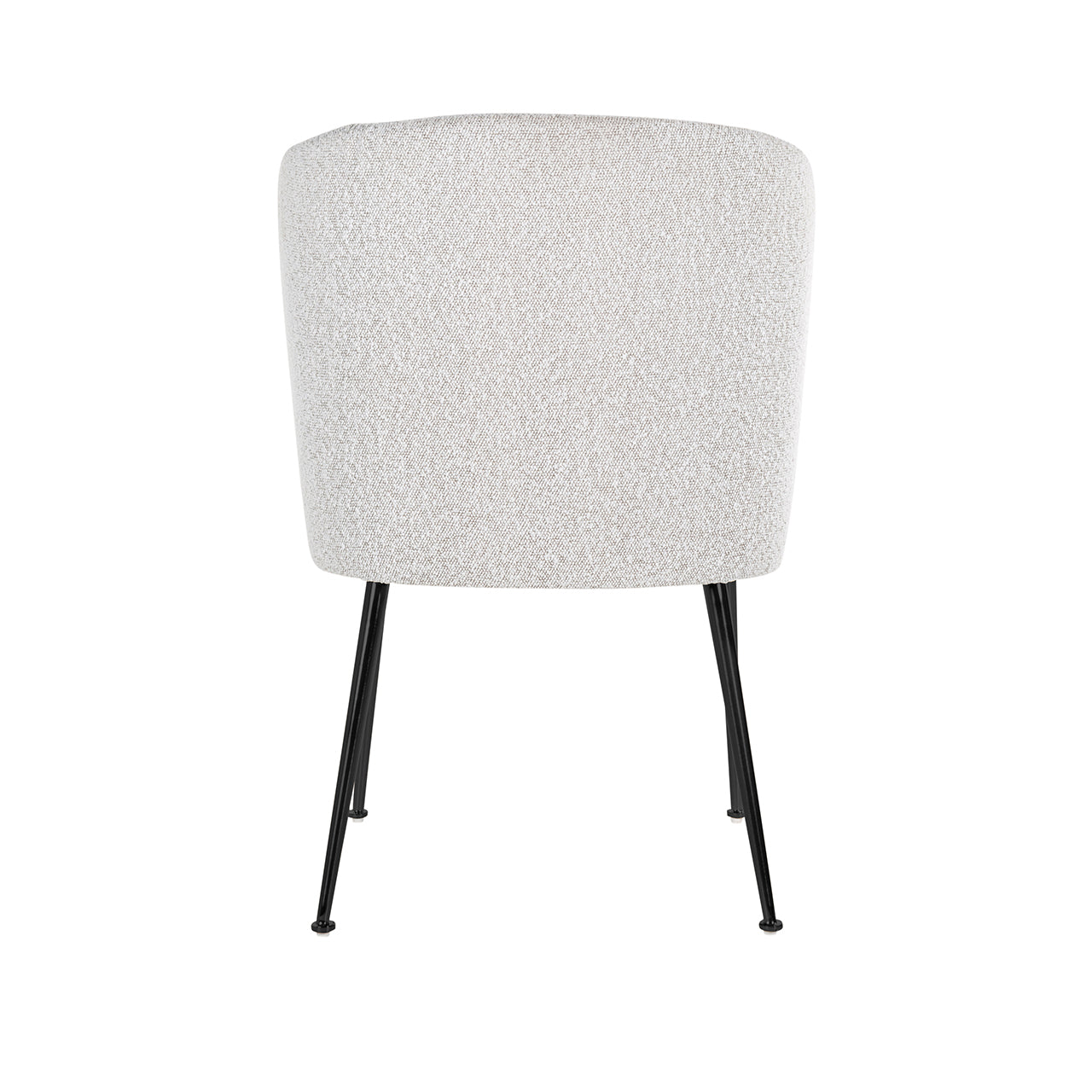 Chair Fallon White Bouclé / black (Copenhagen 900 Bouclé White)