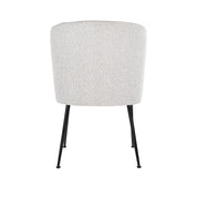 Chair Fallon White Bouclé / black (Copenhagen 900 Bouclé White)
