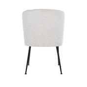Chair Fallon White Bouclé / black (Copenhagen 900 Bouclé White)