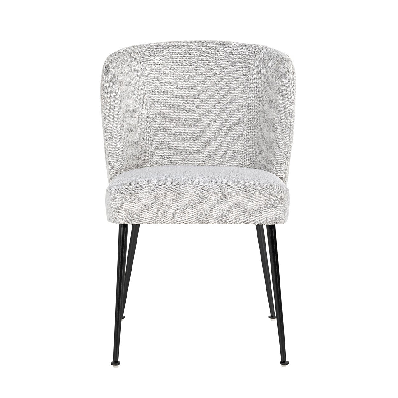 Chair Fallon White Bouclé / black (Copenhagen 900 Bouclé White)