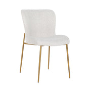 Chair Odessa white bouclé / brushed gold (Copenhagen 900 Bouclé White)