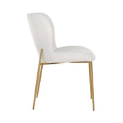 Chair Odessa white bouclé / brushed gold (Copenhagen 900 Bouclé White)