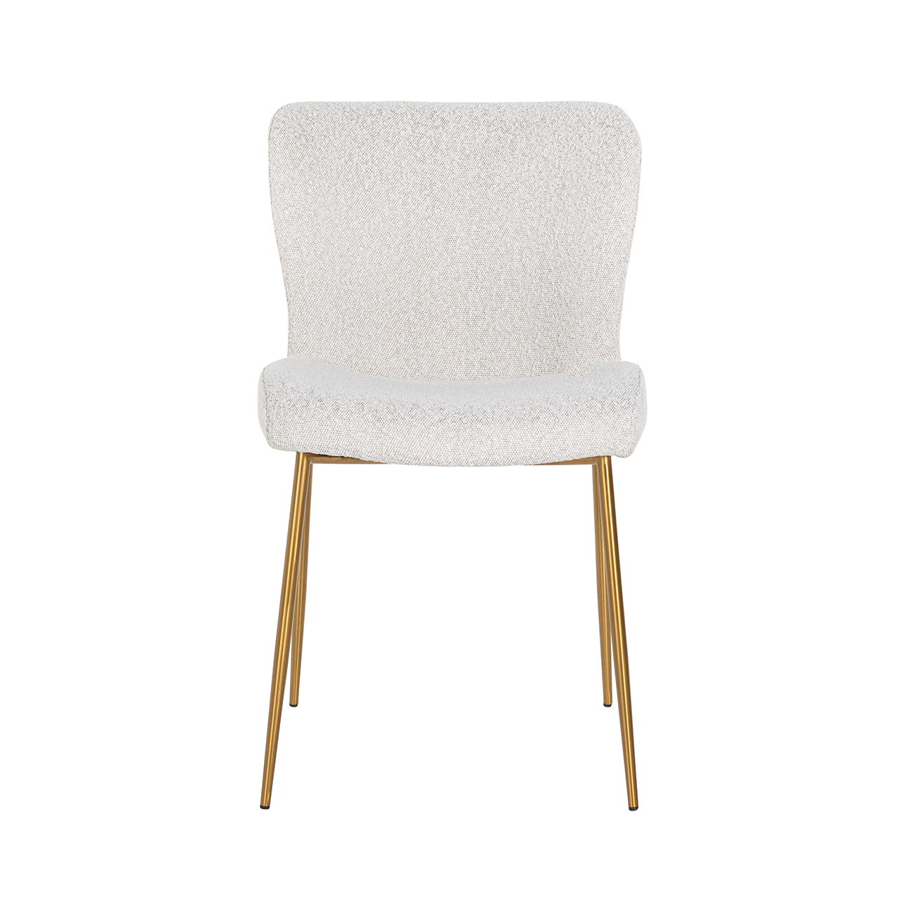 Chair Odessa white bouclé / brushed gold (Copenhagen 900 Bouclé White)