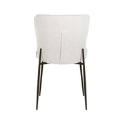 Chair Darby white bouclé / black (Copenhagen 900 Bouclé White)