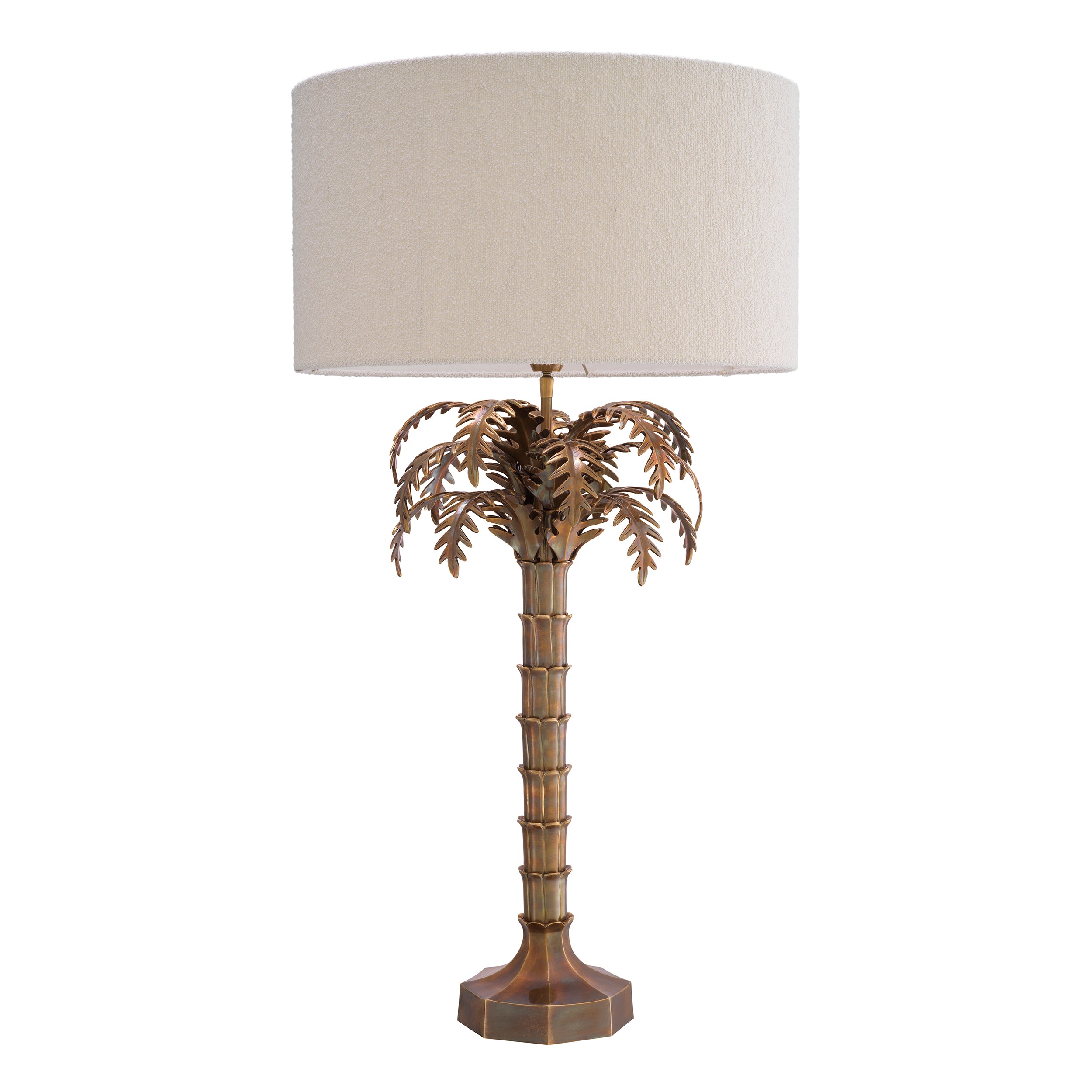Table Lamp Desert Star vintage brass finish incl bouclé shade
