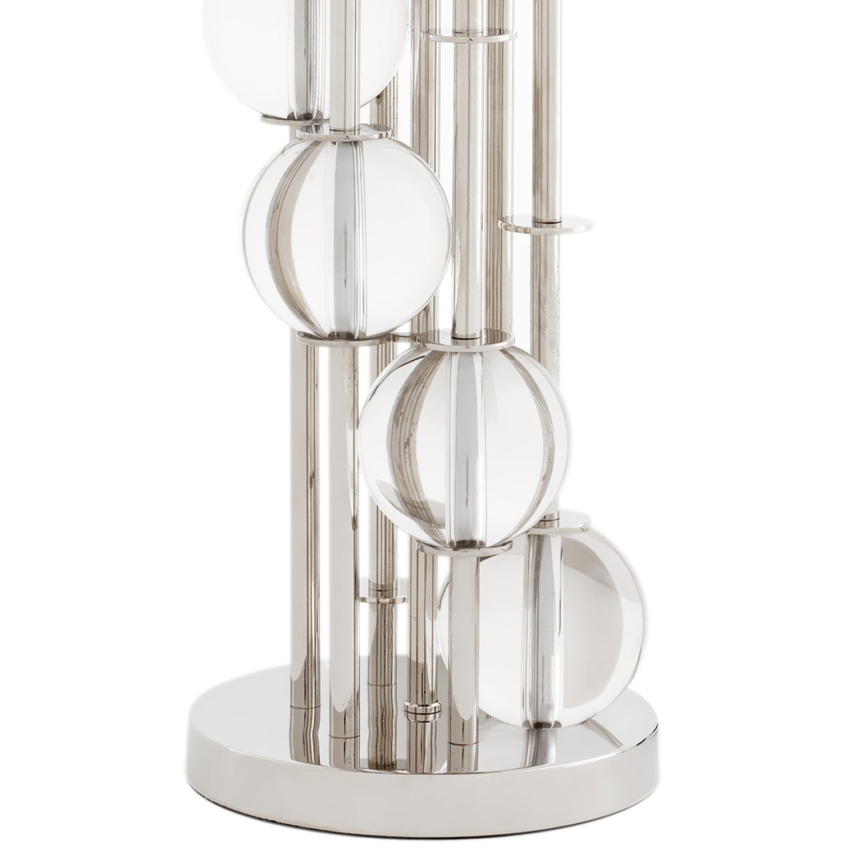 Table Lamp Lorenzo nickel finish incl black shade