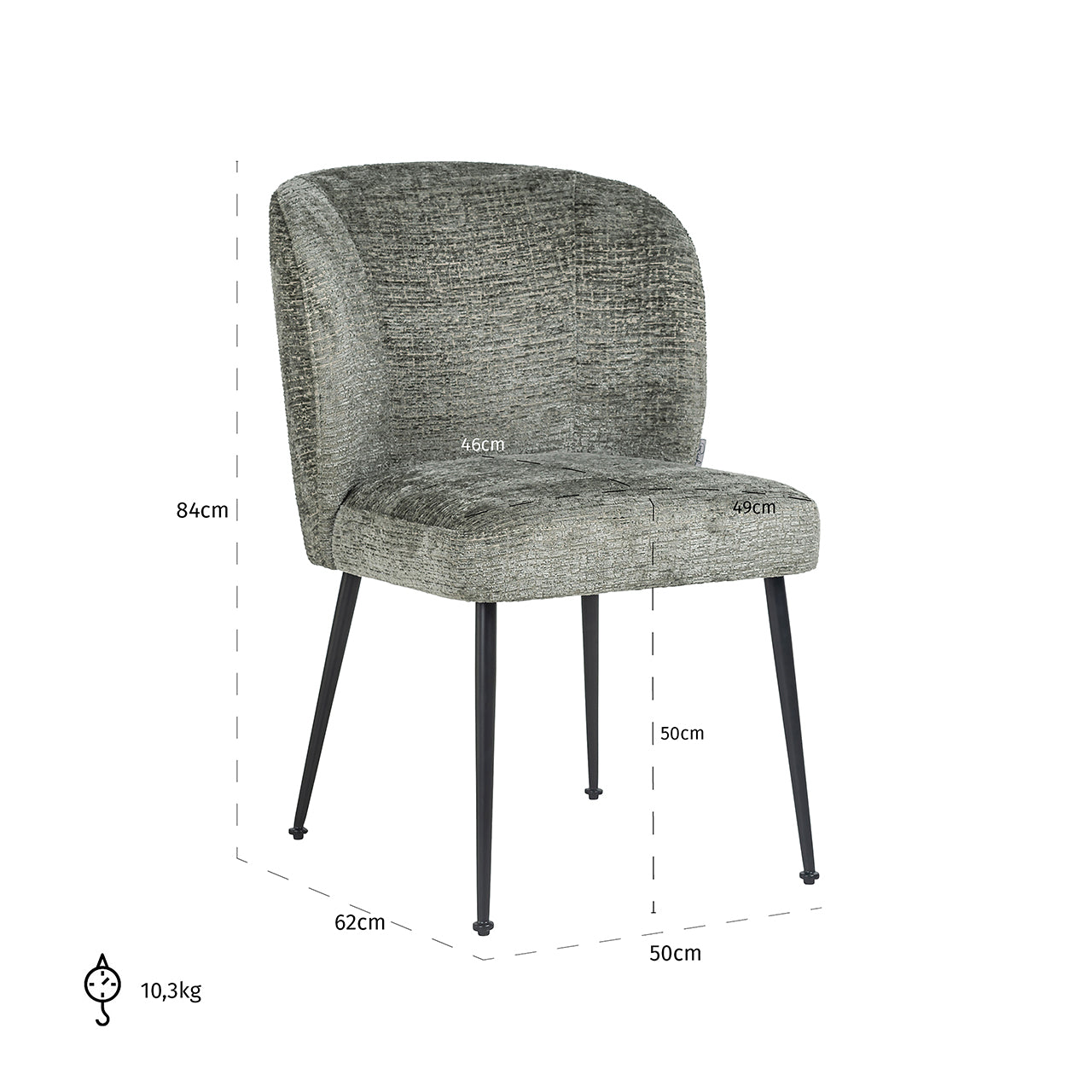 Chair Fallon Thyme Fusion / black (Fusion thyme 206)