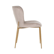 Chair Odessa khaki velvet / burshed gold fire retardant (FR-Quartz 903 Khaki)