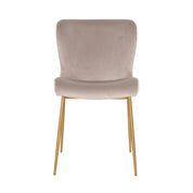Chair Odessa khaki velvet / burshed gold fire retardant (FR-Quartz 903 Khaki)
