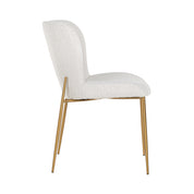 Chair Odessa white bouclé / brushed gold (Copenhagen 900 Bouclé White)