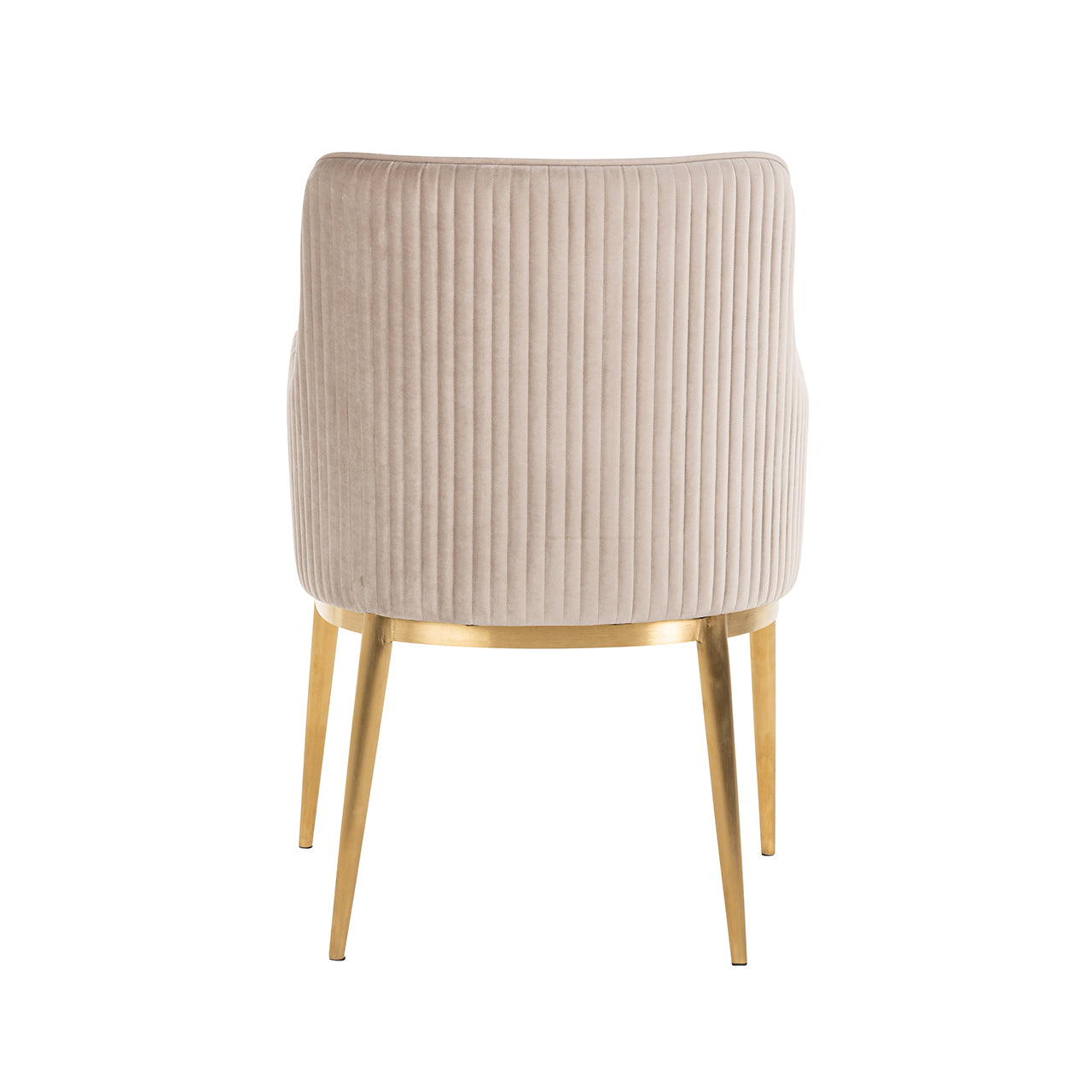 Chair Breeze khaki velvet / brushed gold fire retardant (FR-Quartz 903 Khaki)