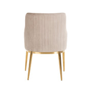 Chair Breeze khaki velvet / brushed gold fire retardant (FR-Quartz 903 Khaki)