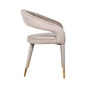 Chair Gia khaki velvet fire retardant (FR-Quartz 903 Khaki)