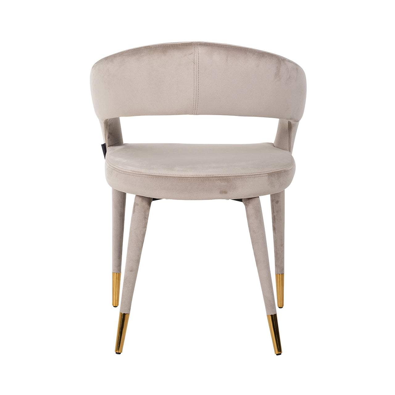 Chair Gia khaki velvet fire retardant (FR-Quartz 903 Khaki)
