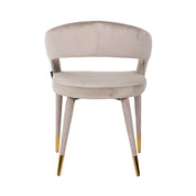 Chair Gia khaki velvet fire retardant (FR-Quartz 903 Khaki)