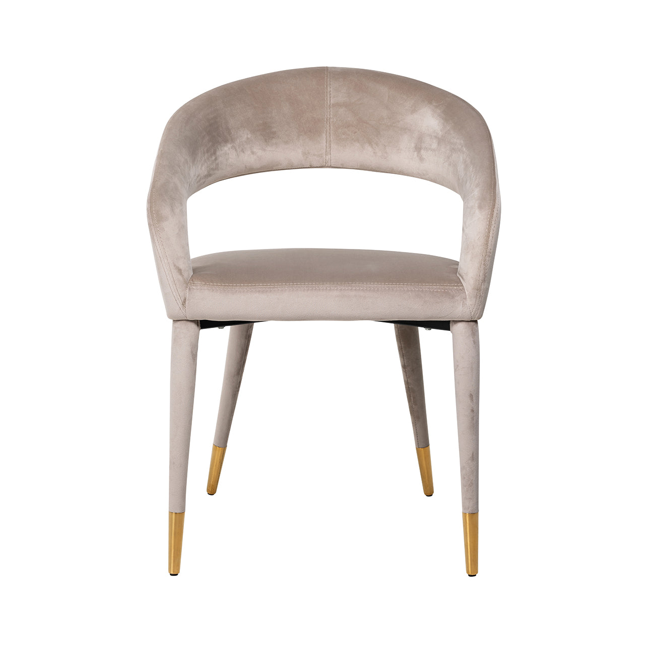 Chair Gia khaki velvet fire retardant (FR-Quartz 903 Khaki)