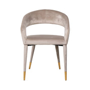 Chair Gia khaki velvet fire retardant (FR-Quartz 903 Khaki)