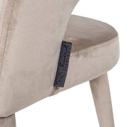 Chair Gia khaki velvet fire retardant (FR-Quartz 903 Khaki)