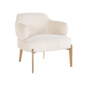 Lounge chair Venus white chenille (Bergen 900 white chenille)