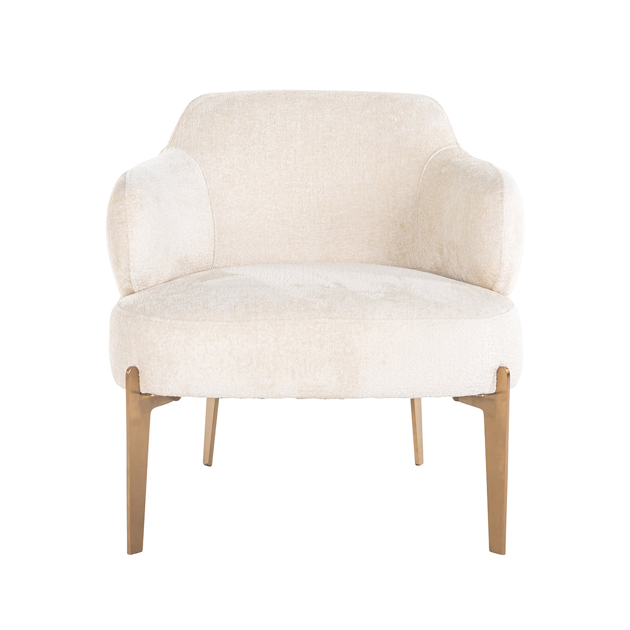 Lounge chair Venus white chenille (Bergen 900 white chenille)