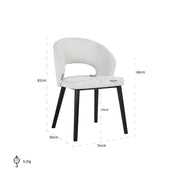 Chair Savoy white bouclé (Copenhagen 900 Bouclé White)