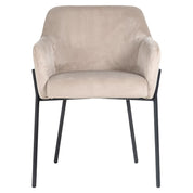 Chair Fay khaki velvet fire retardant (FR-Quartz 903 Khaki)