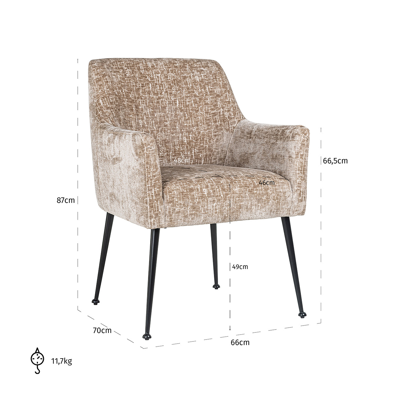 Chair Harley shitake island (Shitake Island 124)