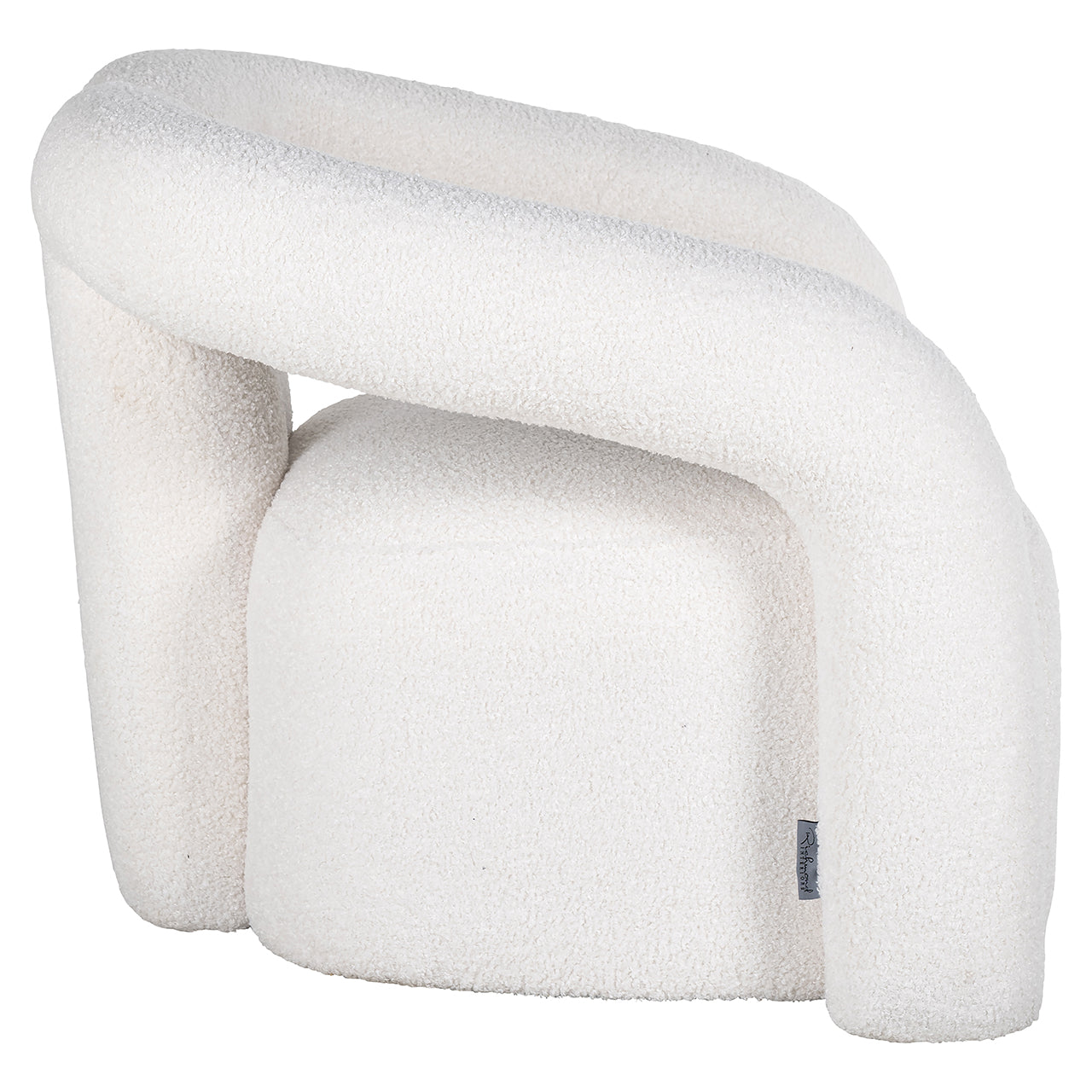 Lounge chair Dana white furry (Himalaya 900 white furry)