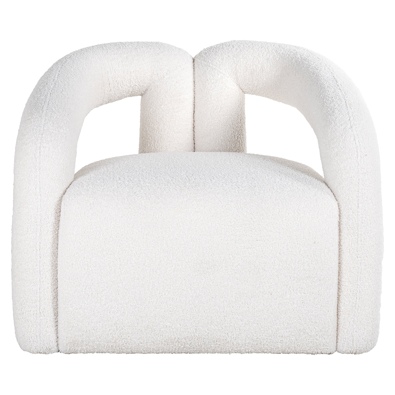 Lounge chair Dana white furry (Himalaya 900 white furry)