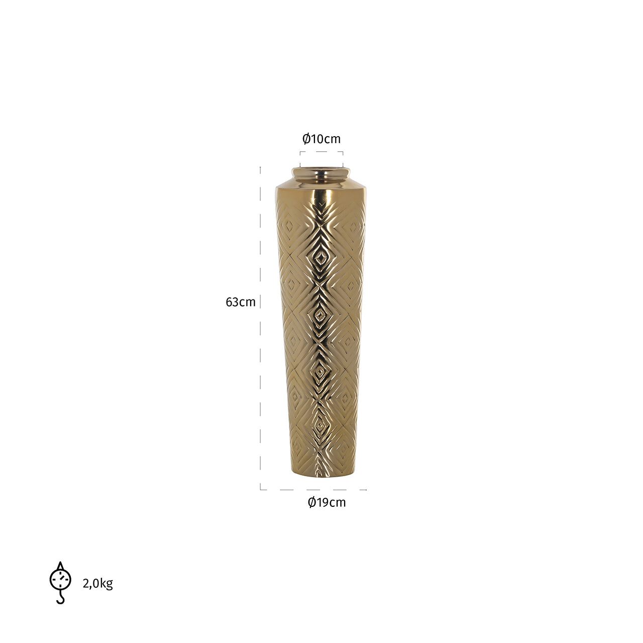 Vase Dana small (Gold)