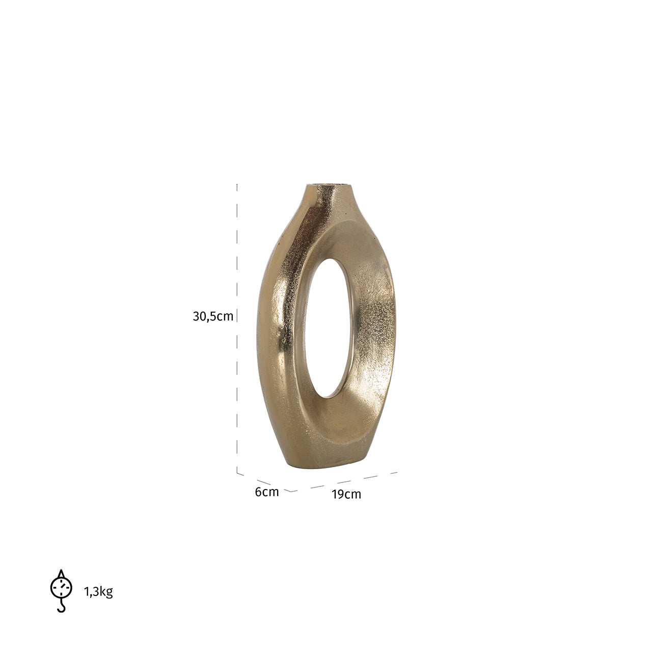 Vase Alma small (Brushed Gold)