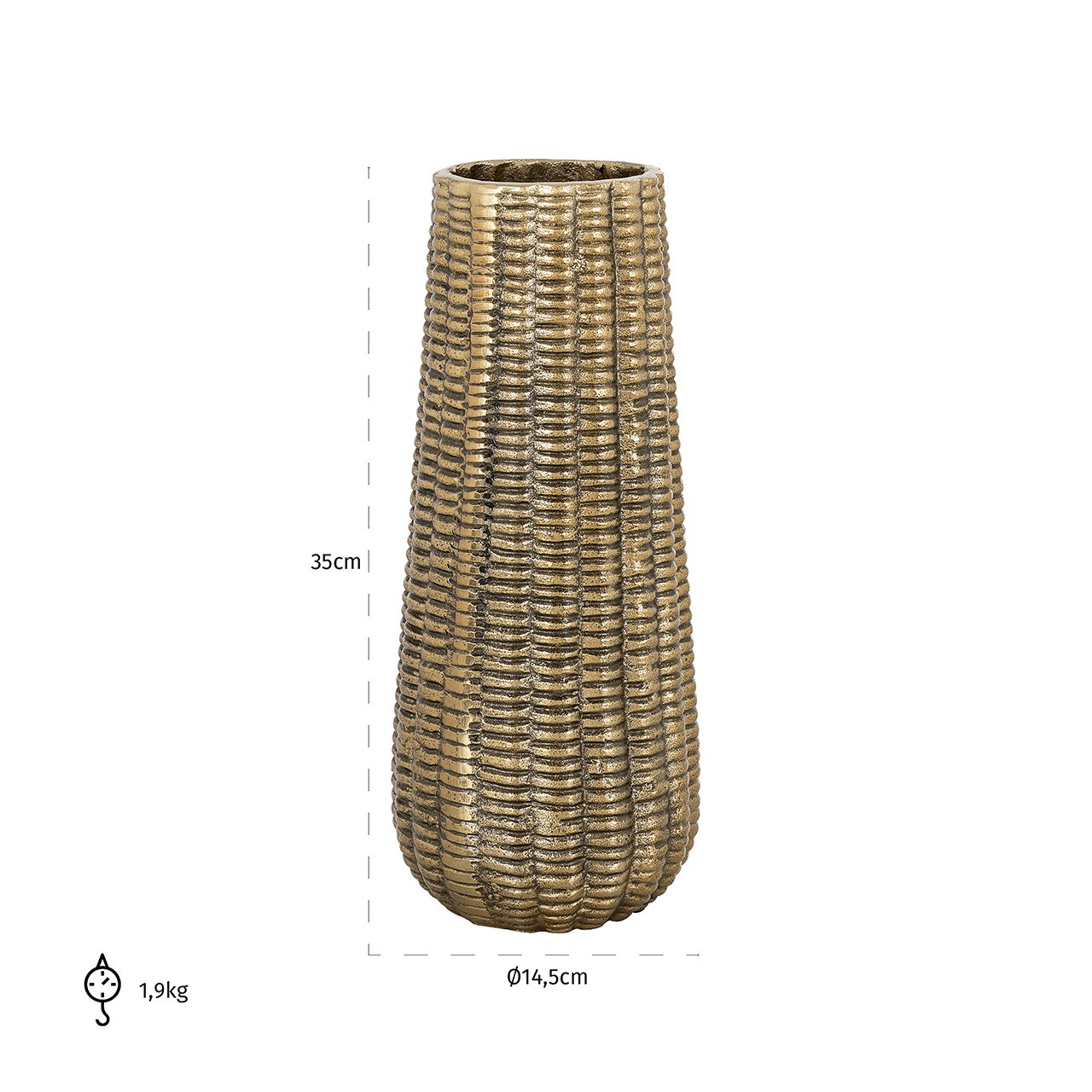 Vase Loran small (Brushed Gold)