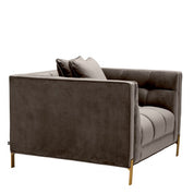 Silla Sienna savona terciopelo gris