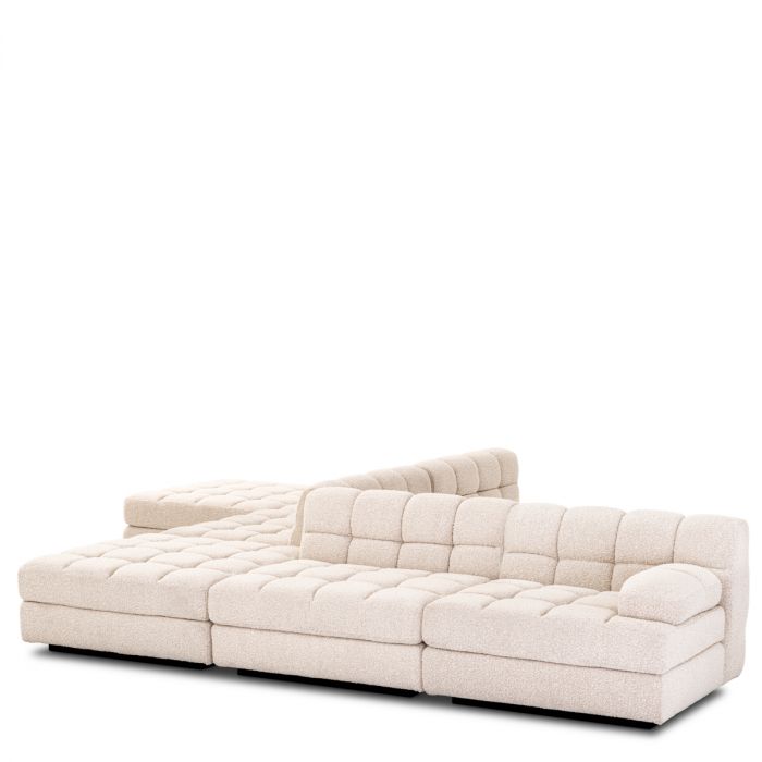 Sofá modular Dean bouclé crema - Izquierda