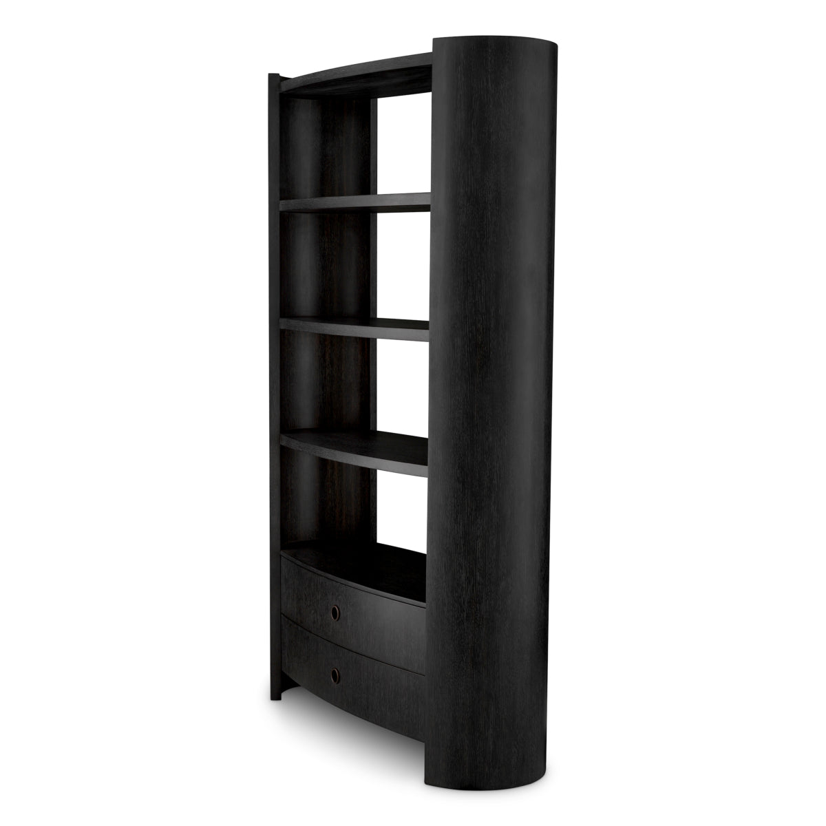 Cabinet Splendora charcoal grey oak veneer bronze finish