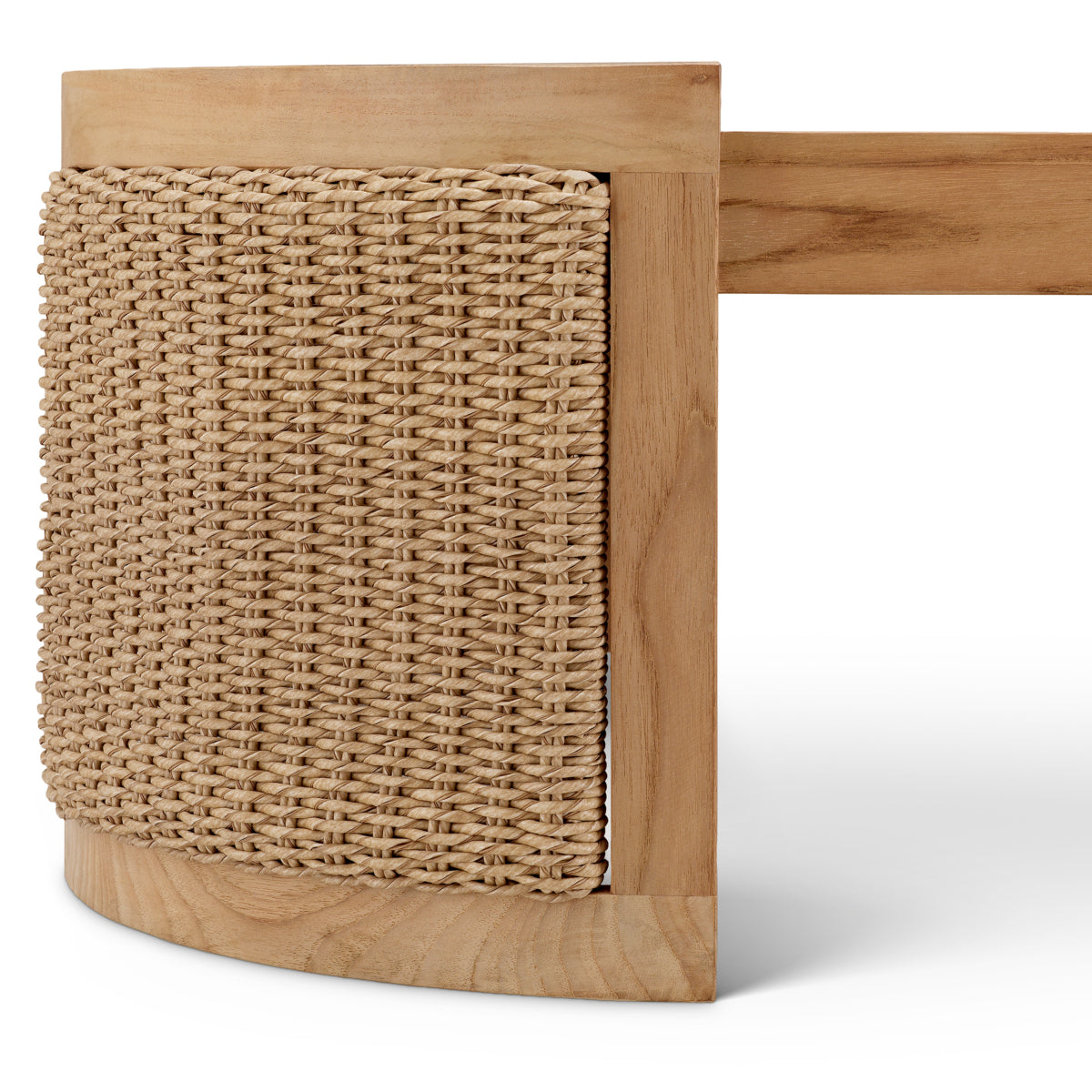 Outdoor Coffee Table Marenzo natural teak faux rattan
