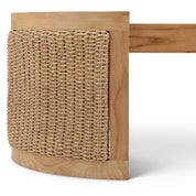 Outdoor Coffee Table Marenzo natural teak faux rattan