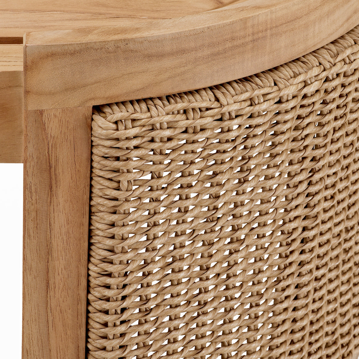Outdoor Coffee Table Marenzo natural teak faux rattan