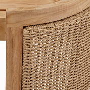 Outdoor Coffee Table Marenzo natural teak faux rattan