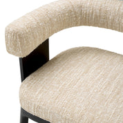 Dining Chair Dubois black oak veneer bouclé sonata cream