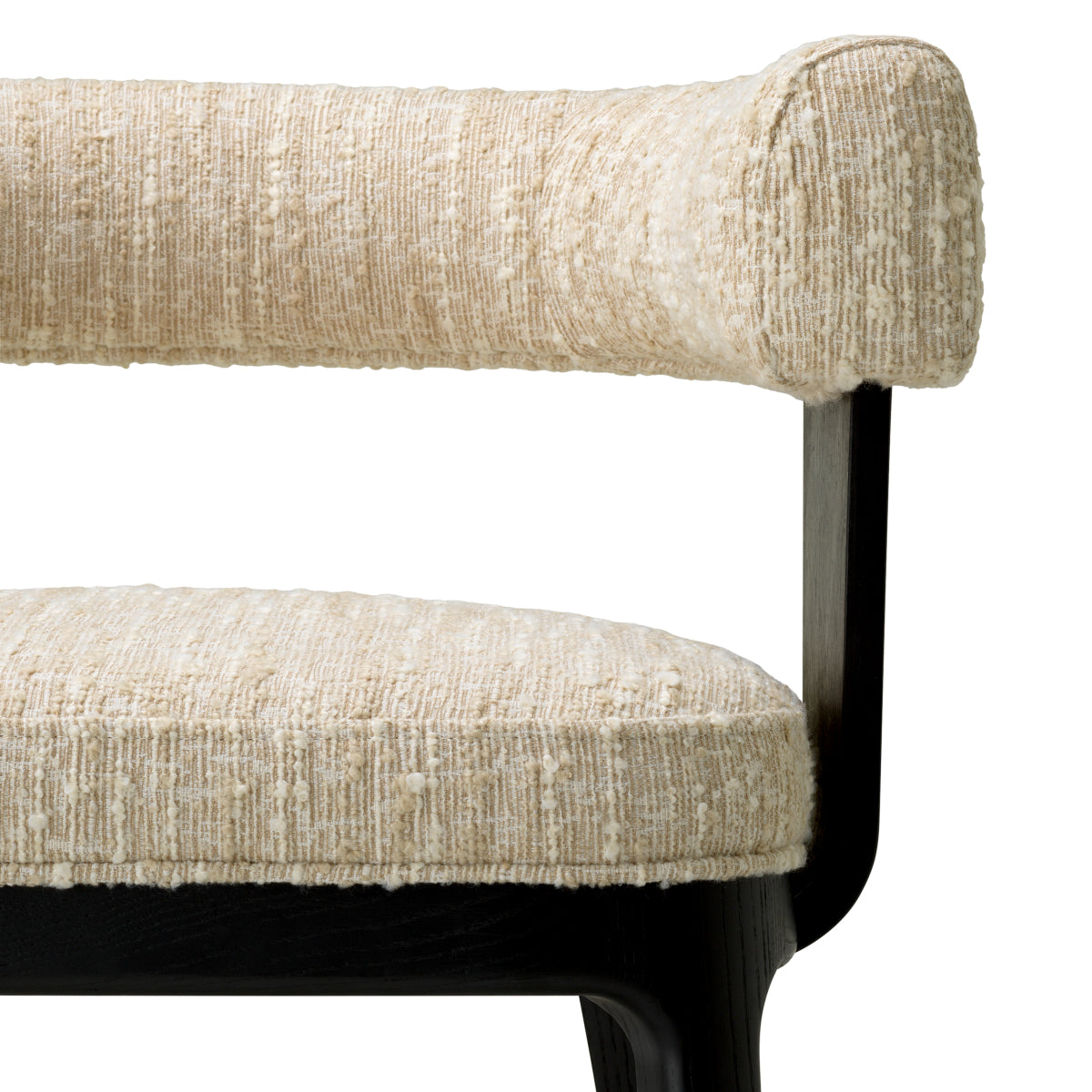 Dining Chair Dubois black oak veneer bouclé sonata cream