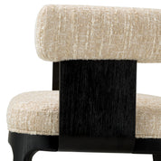 Dining Chair Dubois black oak veneer bouclé sonata cream