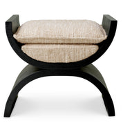 Stool Claybourne black oak veneer bouclé sonata cream