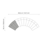 Modular Sofa Lando avalon white