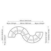 Sofá modular Lindau esquina interior lyssa blanco roto