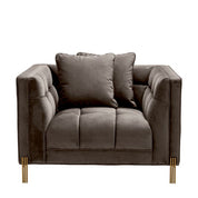 Silla Sienna savona terciopelo gris